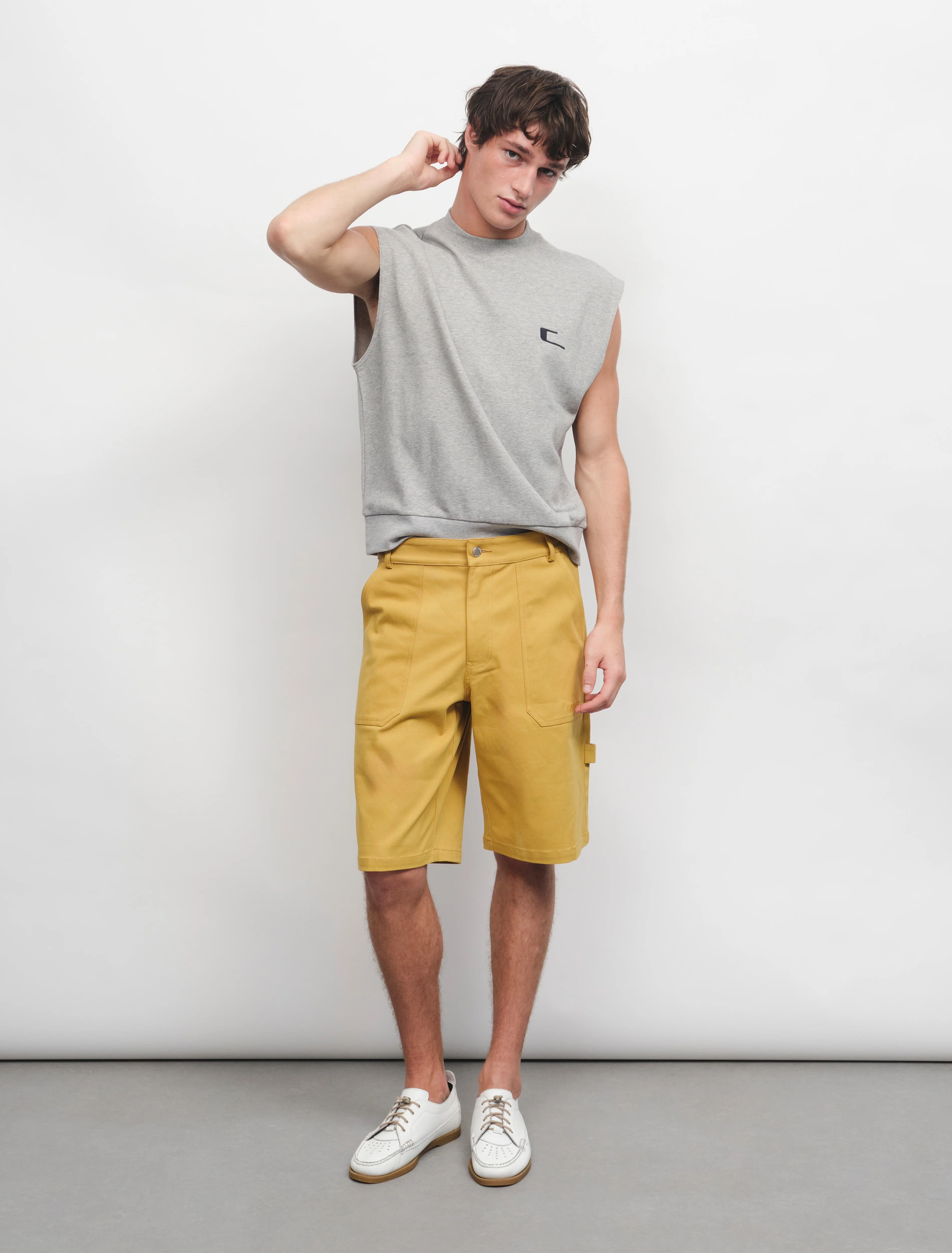Haste Carpenter Short in Oil Yellow - Image 4